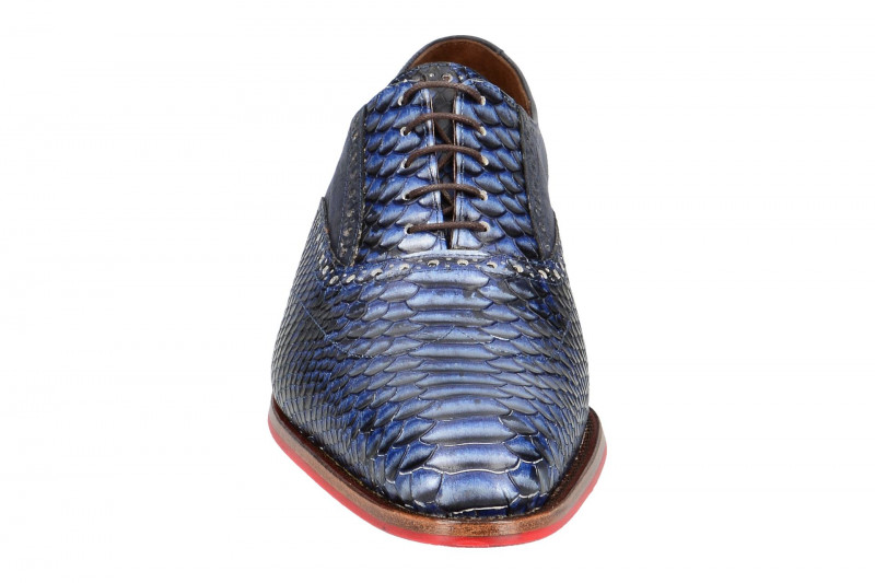 Floris van Bommel Schuhe blau Schlange 19104