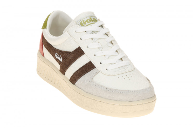 Gola Grandslam Trident Schuhe Sneakers weiß braun CLA415