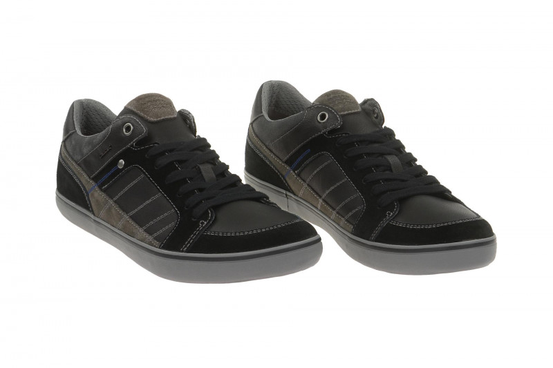 Geox Respira Box F Sneakers in schwarz grau Herrenschuhe