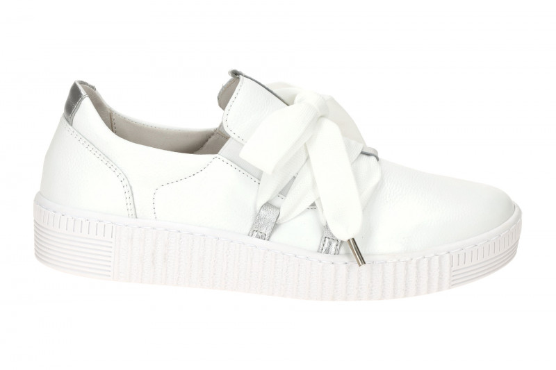 Gabor Schuhe weiß Glattleder Slipper 03.333.21