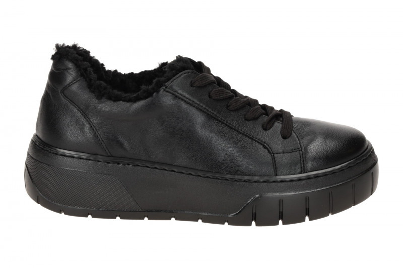 Gabor Schuhe Plateau Fell Sneakers schwarz Nappa 73.221.27