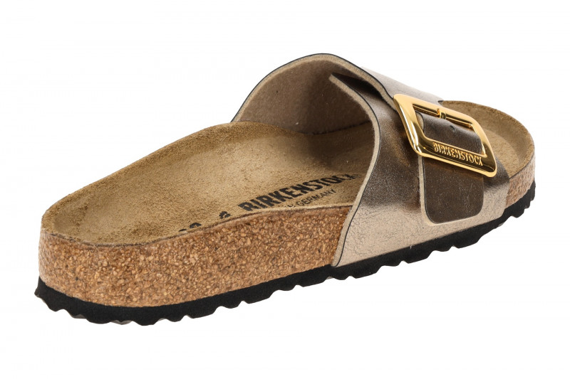 Birkenstock Catalina Cushion Buckle Pantolette grau metallic SCHMAL 1029416