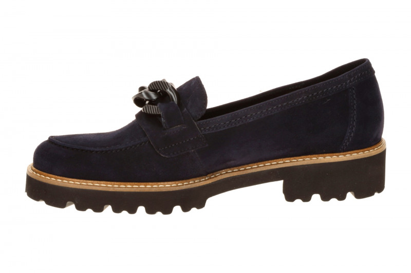Gabor Fashion Schuhe Slipper blau Velour 4013.01.003