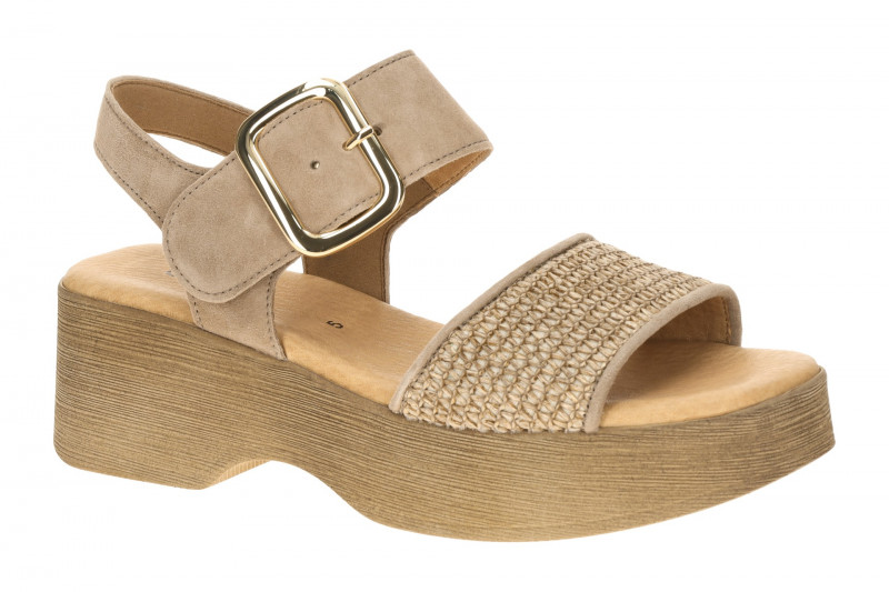 Gabor Fashion Plateau Sandalette sand beige Bast 84.526.44