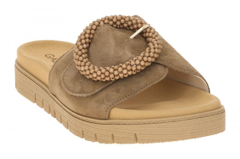 Gabor Pantolette braun peanut Velour 83.745.18