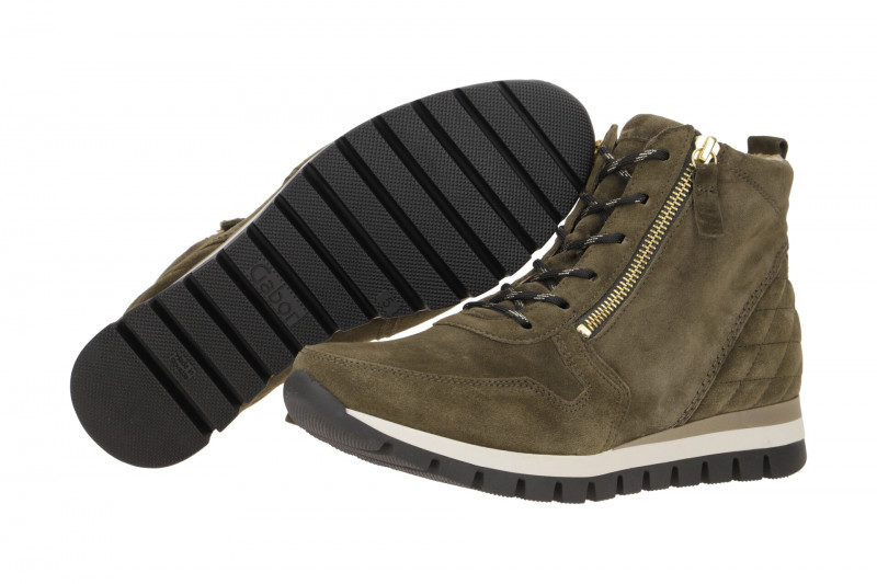 Gabor Stiefel grün oliv H-Weite 96.455.33