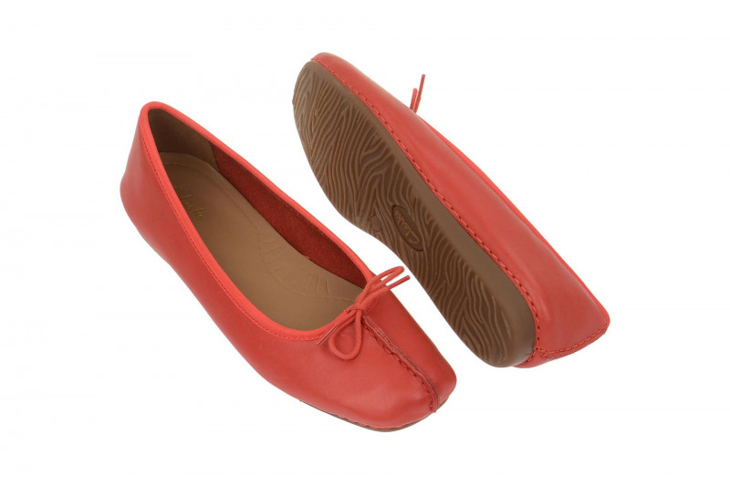 Clarks Freckle Ice Ballerinas rot grenadine