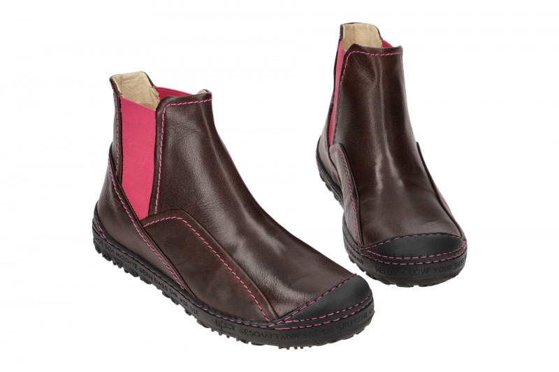 Eject Dass Stiefelette dunkelbraun pink 20756