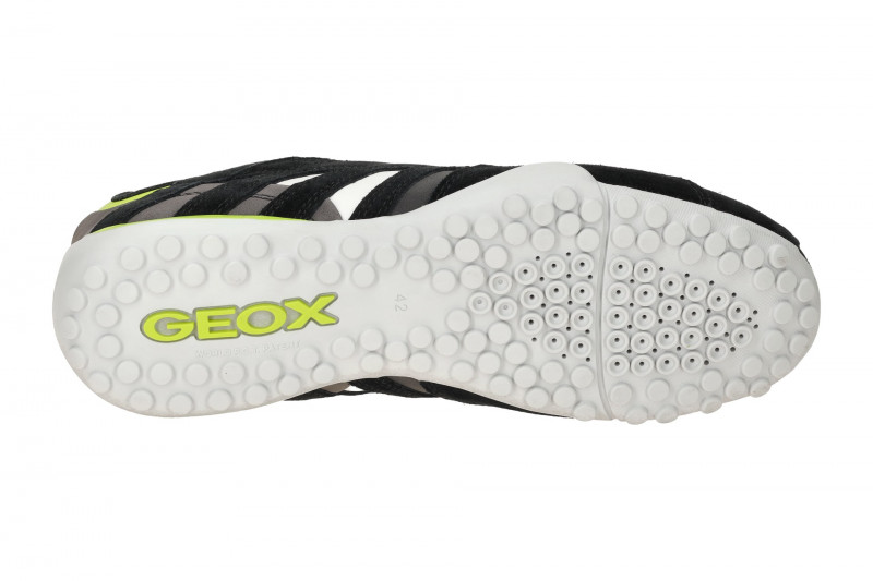 Geox Snake Schuhe Sneakers schwarz neon gelb U4507A