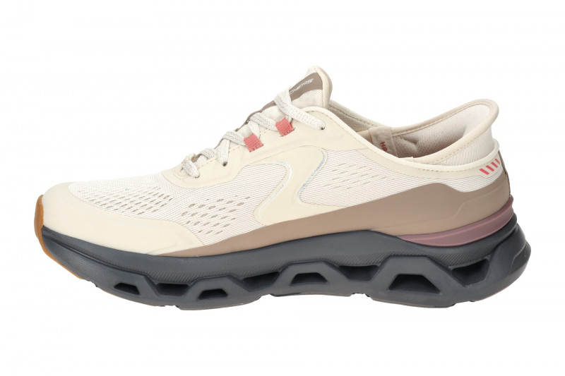 Skechers Glide Step Schuhe beige grau Damen Slip-Ins 150510