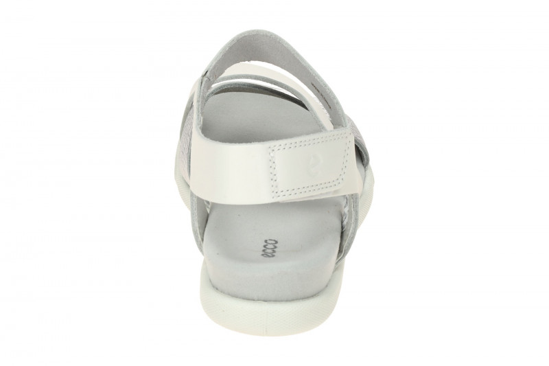 Ecco Samara Sandalen weiß silber Kreuzriemen 220103