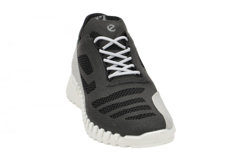 Ecco Zipflex Schuhe schwarz grau Damen Sneaker 834803