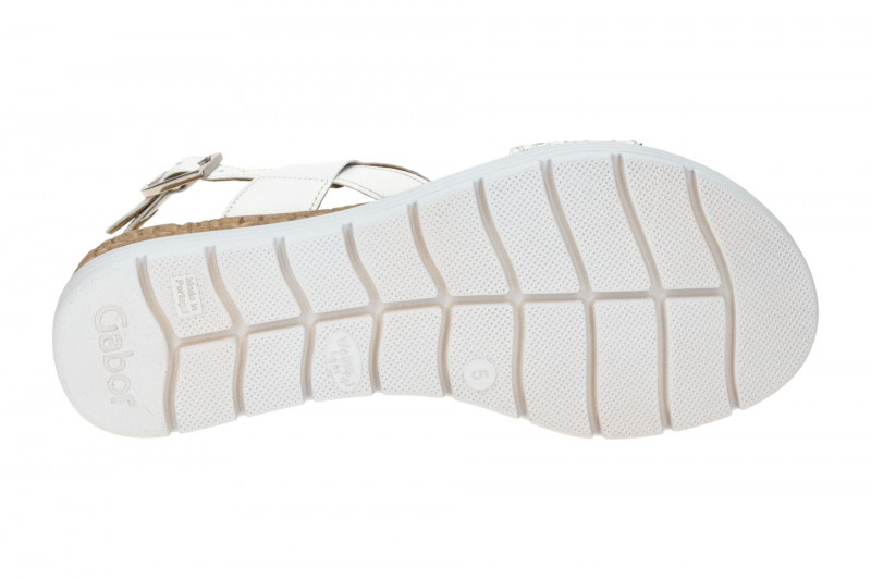 Gabor Keil Sandale weiß silber Flecht 62.705.51