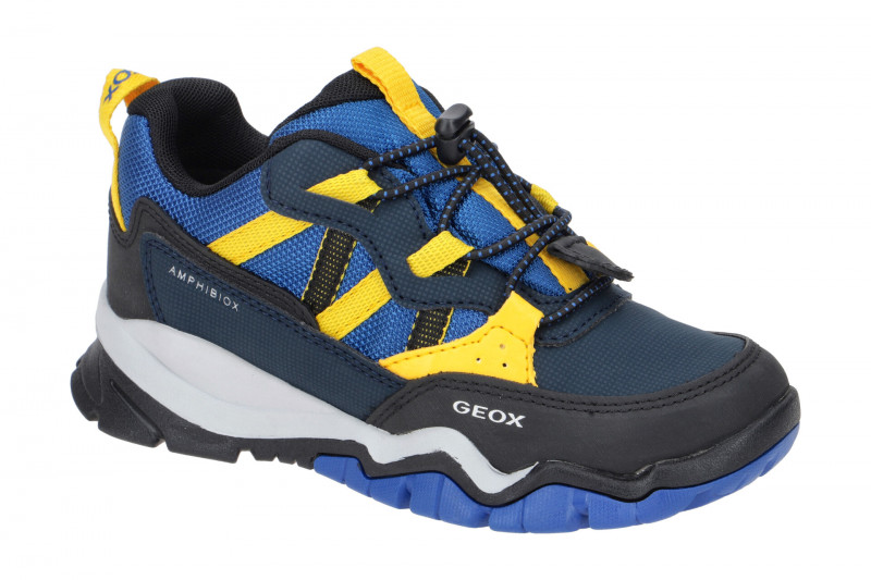 Geox Montrack Kinderschuhe blau gelb Wasserdicht J26HBB