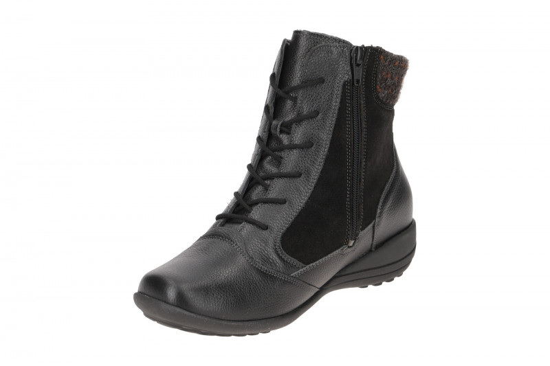 Waldläufer Katja Warmfutter Stiefeletten schwarz K-Weite