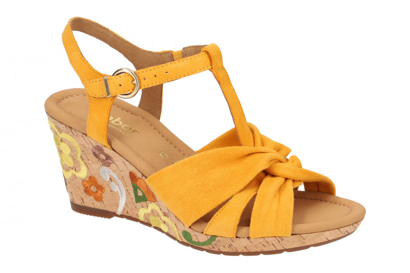 Gabor Keil Sandalen gelb Kork 22.828.22