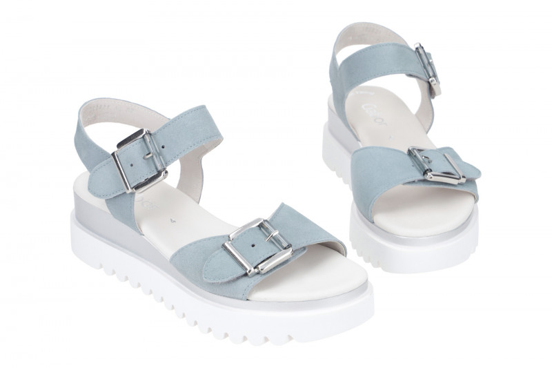 Gabor Fashion Sandale blau Velour 84.612.16