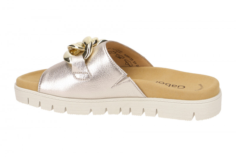 Gabor Glamour Pantolette grau gold 43.743.62