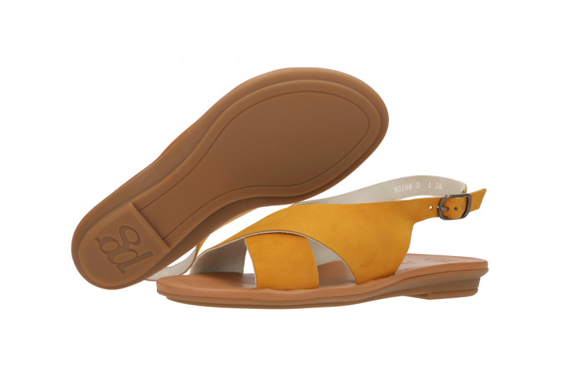 Paul Green Sandale gelb Nubuck 7300