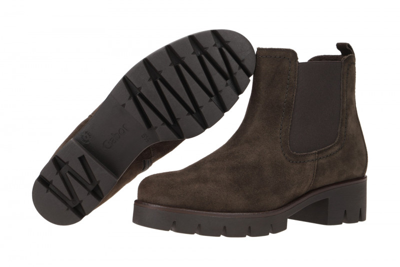 Gabor Stiefelette dunkelbraun Velour 31.710.18