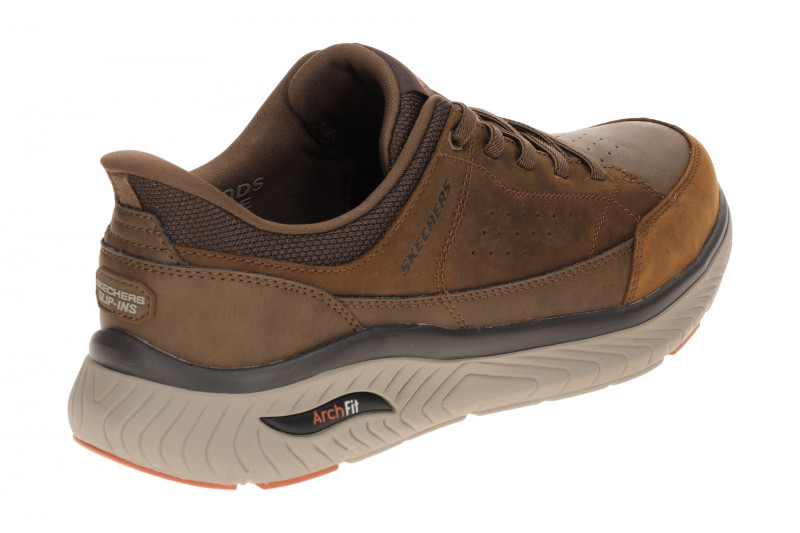 Skechers Arch Fit Herren Schuhe Slipper braun Slip Ins 205656