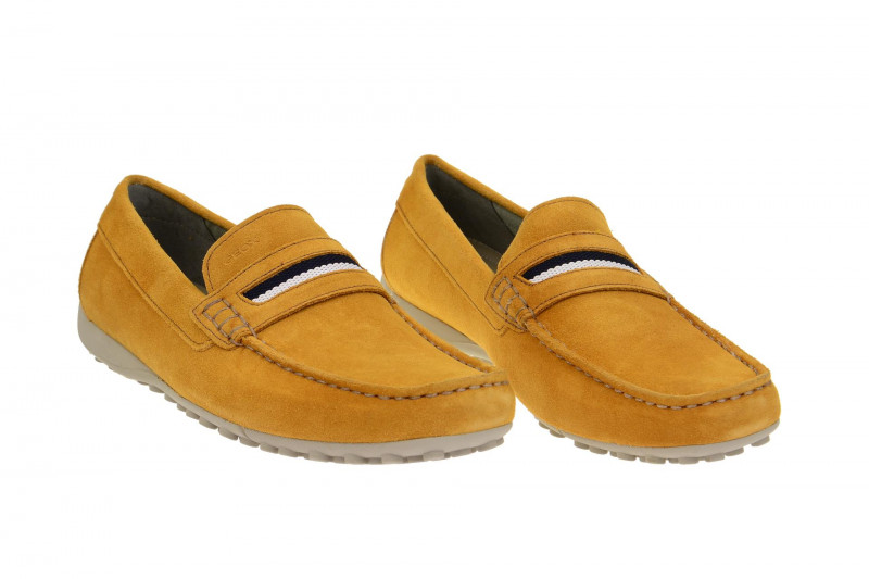 Geox Respira Snake Moc A Slipper in gelb Herren Mokassin