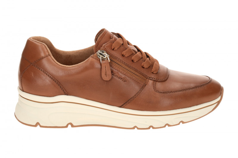 Tamaris Schuhe Keil Sneaker braun cognac 23711
