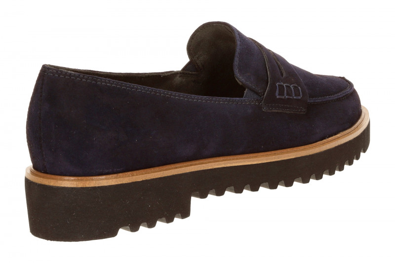 Paul Green Schuhe Slipper blau Samt-Velour 2694