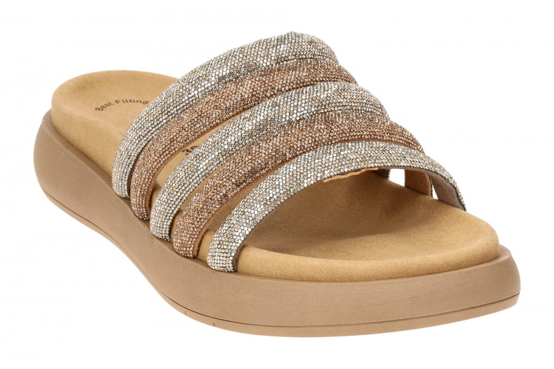 Gabor Plateau Pantolette gold kombi Strass 83.752.82