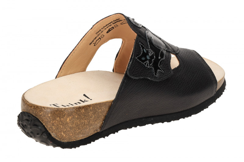 Think Mizzi Pantoletten schwarz Katze 1172