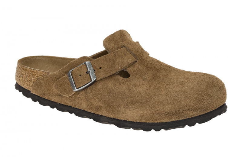 Birkenstock Boston Pantolette braun SCHMAL-WEIT Weichbettung 1030861