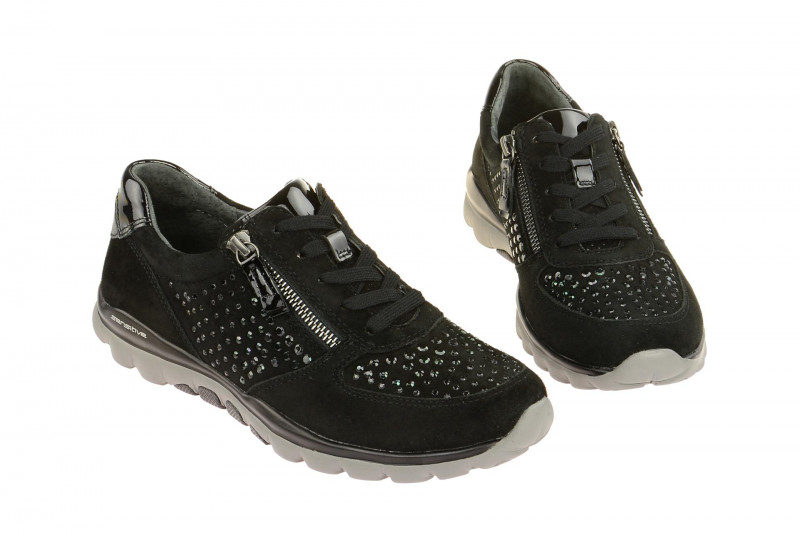 Gabor RollingSoft Schuhe schwarz Strass 96.968.87