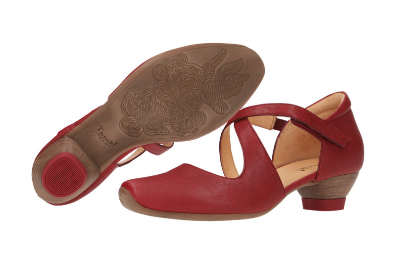 Think Aida Riemchen Pumps rot cherry