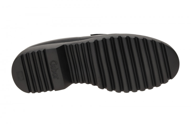 Gabor Schuhe Mokassin Slipper schwarz Glattleder 72.452.57