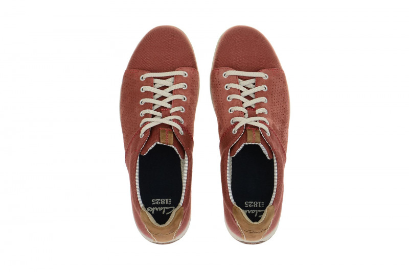 Clarks Norwin Schuhe rot canvas