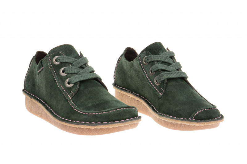 Clarks Funny Dream Schuhe grün Velour