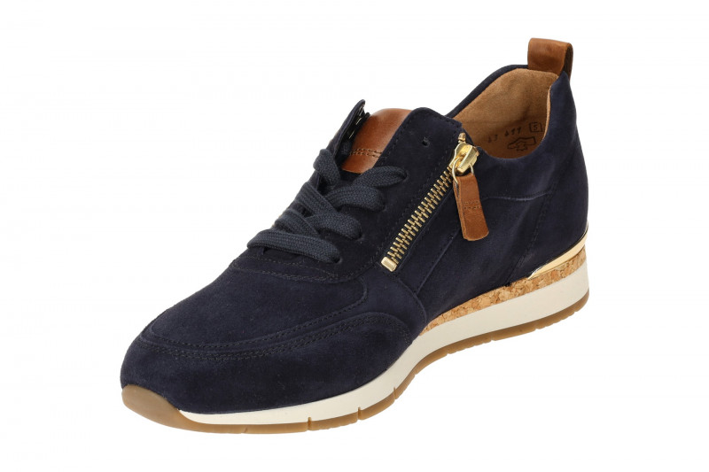 Gabor Sneakers Schuhe blau Velour 83.411.16