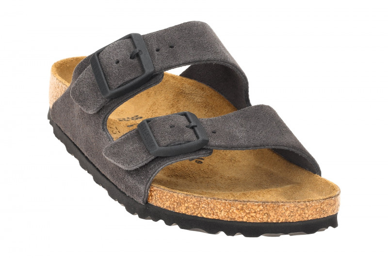 Birkenstock Arizona BS Pantolette dunkelgrau SCHMAL 1028592