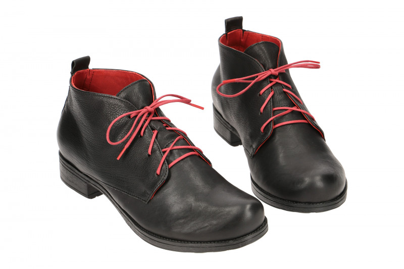 Think Denk Stiefelette schwarz rot 5-85018-09