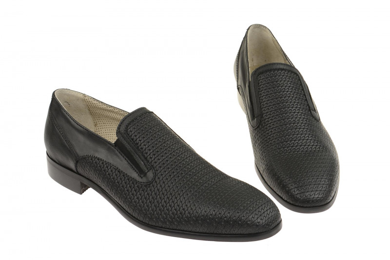 Bello Herren Slipper schwarz nero BL204