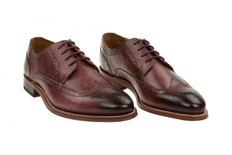 Gordon & Bros Schuhe Fabian rot bordo Rahmengenäht 5093-C