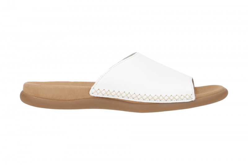 Gabor Pantolette weiß Glattleder 03.705.21