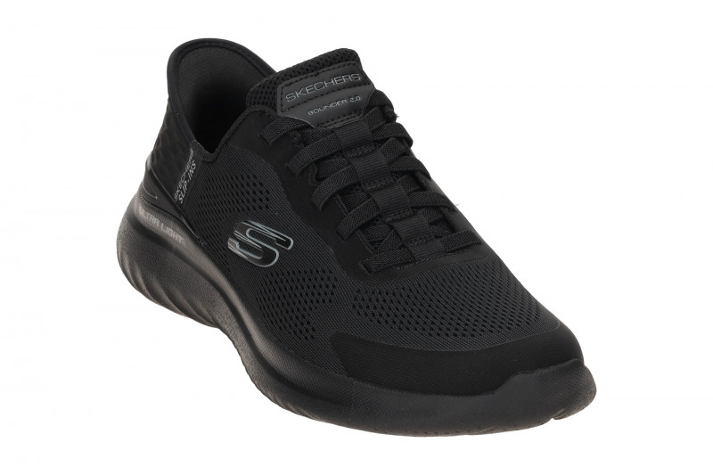 Skechers Bounder Slipper Schuhe schwarz SLIP-IN 232459