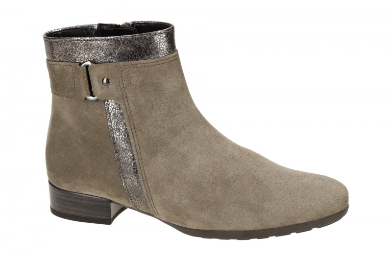 Gabor comfort Stiefelette grau Velour H-Weite 32.713.30
