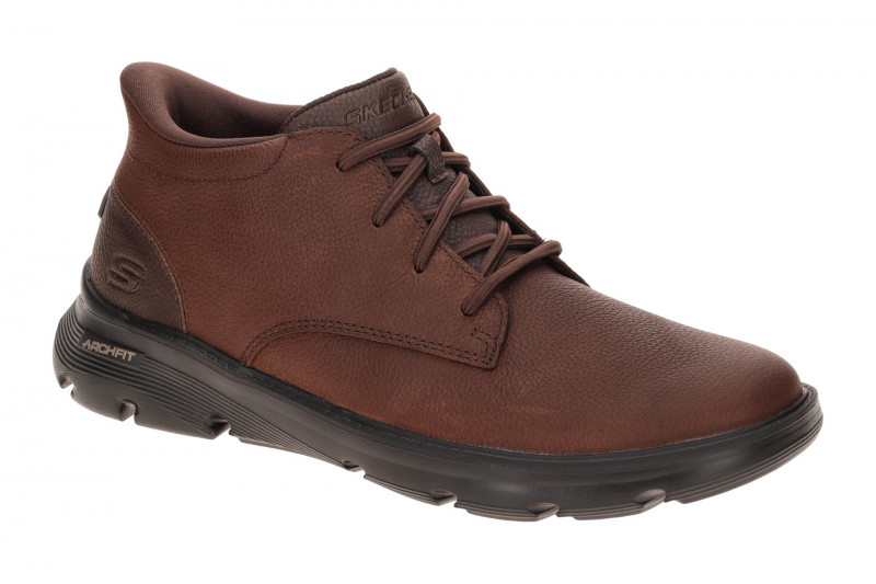 Skechers Arch Fit Herren Mid Schuhe Slipper braun Slip Ins 205514