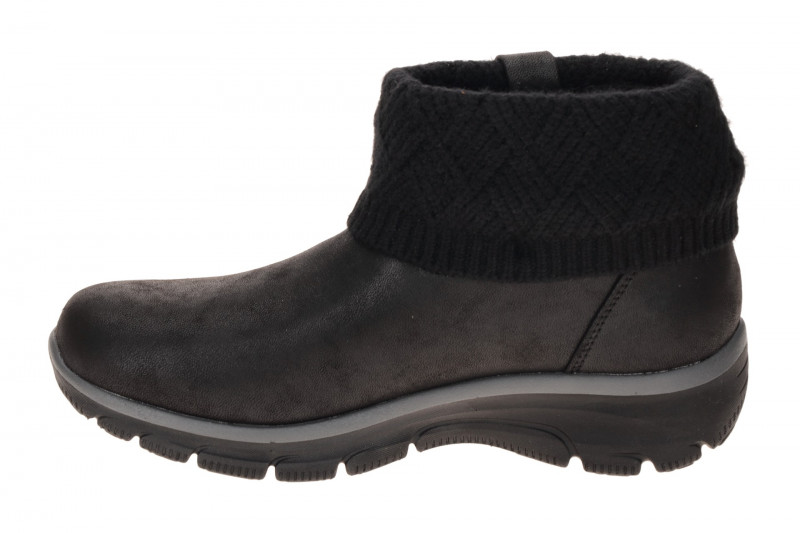 Skechers Easy Going Stiefelette schwarz Slip Ins Strick