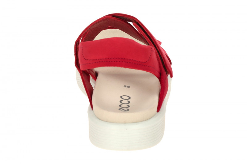 Ecco Soft Sandalen rot chili Kreuzriemen Nubuck 238813