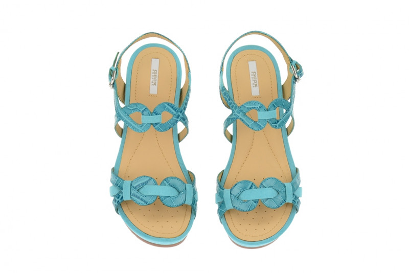 Geox Rorie Keil Sandale türkis - D42P3A