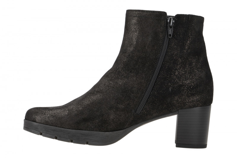 Gabor comfort Stiefelette schwarz metallic Velour 32.072.15