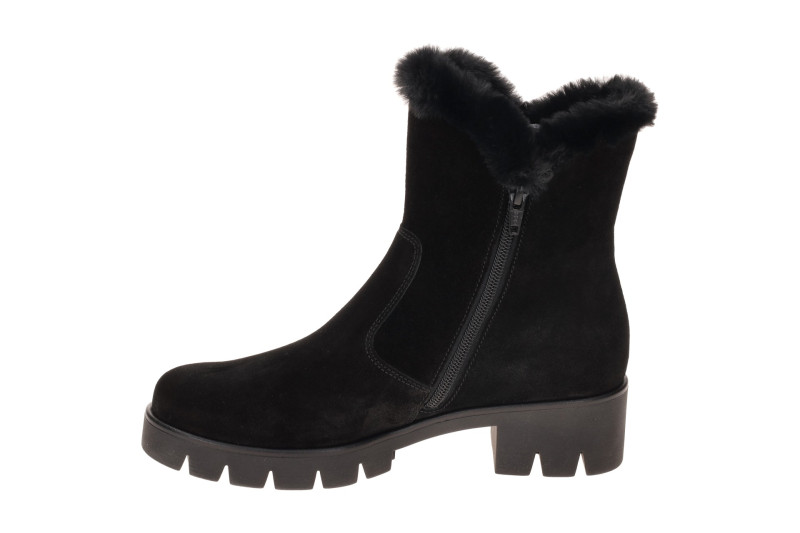 Gabor Stiefelette schwarz Fellkragen 8018.04.001